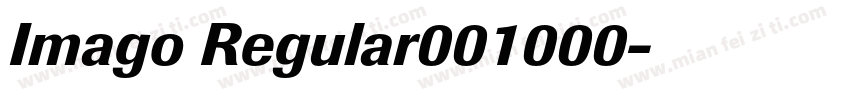 Imago Regular001000字体转换